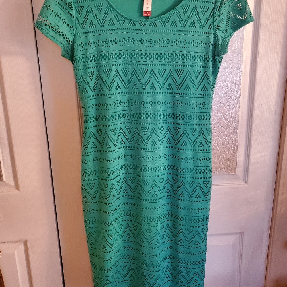 No Boundaries Green Lace Dress S Large